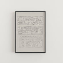 Load image into Gallery viewer, House of Osiris Hieroglyphic Print No 10