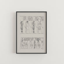 Load image into Gallery viewer, Ancient Egyptian Osiris Tefnut Isis Hieroglyphics Print No 2