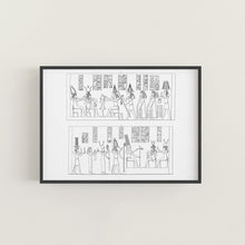 Load image into Gallery viewer, Egyptian Ceremony of Divine Child of Athyr Hieroglyphs Print, No 3