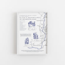 Load image into Gallery viewer, Alice's Adventures in Wonderland Map Portrait Print A4