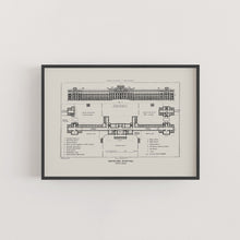Load image into Gallery viewer, Bethlem Royal Hospital Blueprint - Bedlam Lunatic Asylum Floor Plan Print