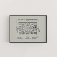 Load image into Gallery viewer, British Museum Reading Room Floor Plan Print