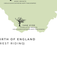 Load image into Gallery viewer, Map of Bronte Novels Print