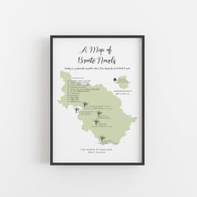 Load image into Gallery viewer, Map of Bronte Novels Print