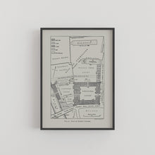 Load image into Gallery viewer, Queen's College Cambridge University Floor Plan Print