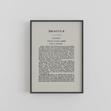 Load image into Gallery viewer, A5 Dracula Bram Stoker Book Page Print