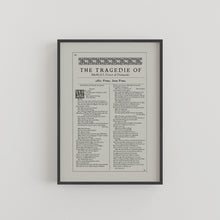 Load image into Gallery viewer, Hamlet First Folio Book Page Print