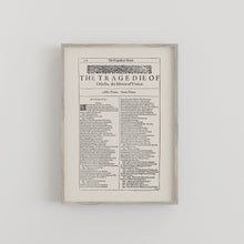 Load image into Gallery viewer, The Tragedy of Othello The Moor of Venice First Folio Print