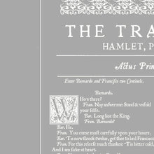 Load image into Gallery viewer, Hamlet First Folio Book Page Print