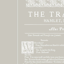 Load image into Gallery viewer, Hamlet First Folio Book Page Print