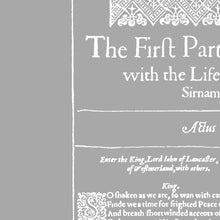 Load image into Gallery viewer, Henry IV Part One First Folio Print