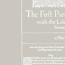 Load image into Gallery viewer, Henry IV Part One First Folio Print