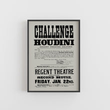 Load image into Gallery viewer, Harry Houdini Escapologist Magician Print