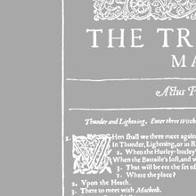 Load image into Gallery viewer, The Tragedy of Macbeth First Folio Print