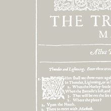 Load image into Gallery viewer, The Tragedy of Macbeth First Folio Print