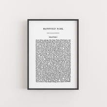 Load image into Gallery viewer, A5 Jane Austen Mansfield Park Book Page Print