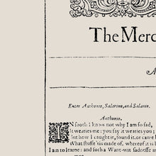 Load image into Gallery viewer, The Merchant of Venice First Folio Print