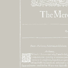 Load image into Gallery viewer, The Merchant of Venice First Folio Print