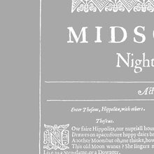Load image into Gallery viewer, A Midsummer Night's Dream First Folio Print