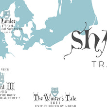 Load image into Gallery viewer, William Shakespeare Map of Plays Print