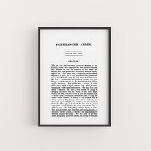 Load image into Gallery viewer, A5 Jane Austen Northanger Abbey Book Page Print