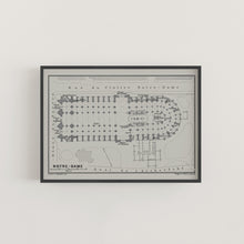 Load image into Gallery viewer, Notre Dame Cathedral Paris Floor Plan Print