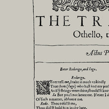 Load image into Gallery viewer, The Tragedy of Othello The Moor of Venice First Folio Print