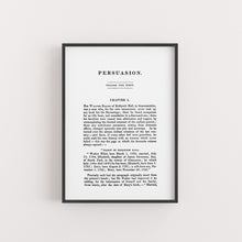 Load image into Gallery viewer, A5 Jane Austen Persuasion Book Page Print