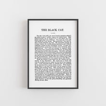 Load image into Gallery viewer, A5 The Black Cat Book Page Print - Edgar Allan Poe