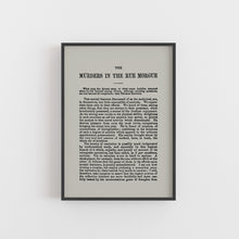 Load image into Gallery viewer, A5 Murders In The Rue Morgue Book Page Print