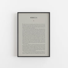 Load image into Gallery viewer, A5 Rebecca by Daphne du Maurier Book Page Print