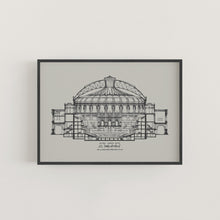 Load image into Gallery viewer, Royal Albert Hall Architectural Blueprint Art Print