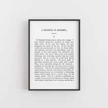 Load image into Gallery viewer, A5 Scandal In Bohemia Sherlock Holmes Book Page Print