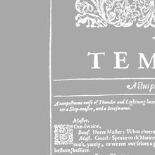 Load image into Gallery viewer, The Tempest William Shakespeare First Folio Print