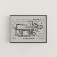Load image into Gallery viewer, Westminster Abbey London Floor Plan Print