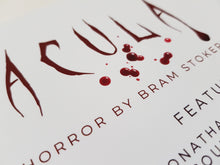Load image into Gallery viewer, Dracula by Bram Stoker Infographic Print