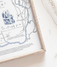 Load image into Gallery viewer, Alice's Adventures in Wonderland Map Portrait Print A4
