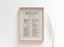 Load image into Gallery viewer, Tragedy Print Set of 4 Shakespeare's First Folio