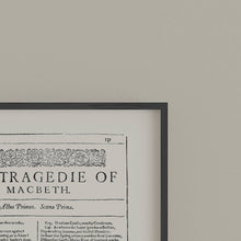 Load image into Gallery viewer, Tragedy Print Set of 4 Shakespeare's First Folio