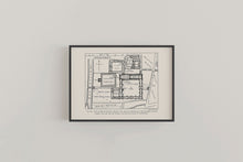 Load image into Gallery viewer, King's College 1440 Cambridge University Floor Plan Print