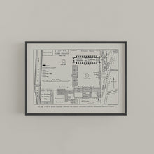 Load image into Gallery viewer, King's College 1897 Cambridge College Floor Plan Print