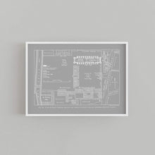 Load image into Gallery viewer, King's College 1897 Cambridge College Floor Plan Print