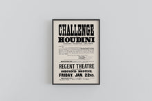 Load image into Gallery viewer, Harry Houdini Escapologist Magician Print