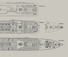 Load image into Gallery viewer, Titanic Ship Blueprint Poster