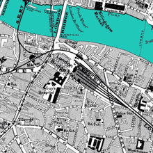 Load image into Gallery viewer, London River Thames Vintage Triptech Map Print Set of 3