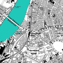 Load image into Gallery viewer, London River Thames Vintage Triptech Map Print Set of 3
