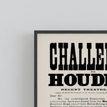 Load image into Gallery viewer, Harry Houdini Escapologist Magician Print