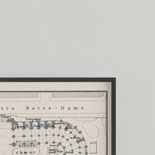 Load image into Gallery viewer, Notre Dame Cathedral Paris Floor Plan Print