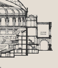 Load image into Gallery viewer, Royal Albert Hall Architectural Blueprint Art Print