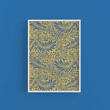 Load image into Gallery viewer, Larkspur William Morris Print, Aspen Gold Princess Blue